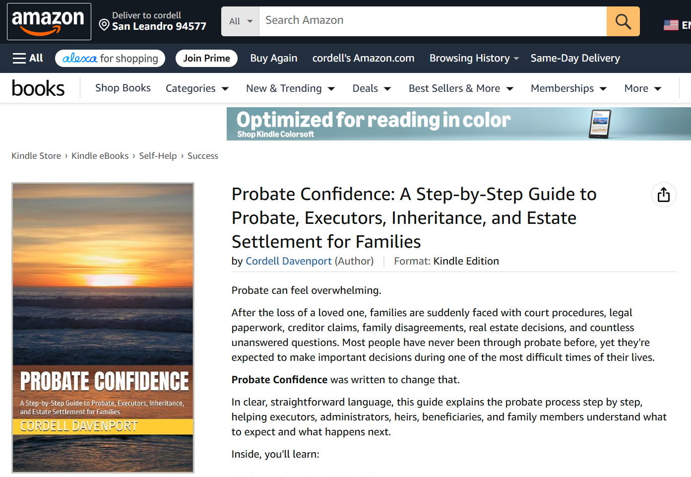 Probate Confidence Book